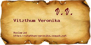 Vitzthum Veronika névjegykártya