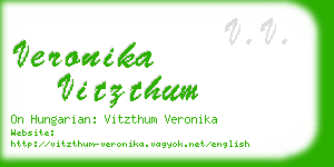 veronika vitzthum business card